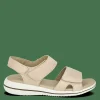 Green Comfort Sandaler Med Flad Sål>Leaf Lucy - Cream White