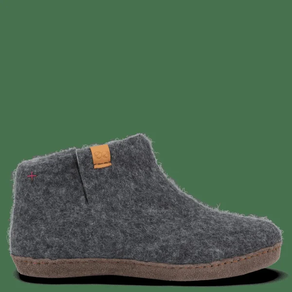 Green Comfort Hjemmesko Med Skindsål>Wool Everest - Antracit Grey