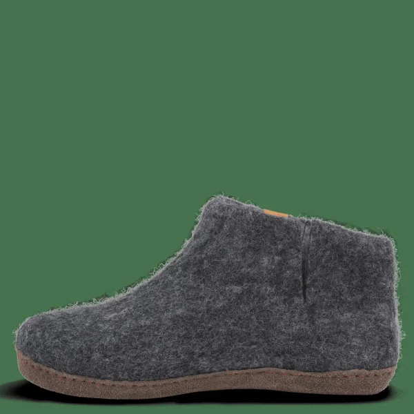 Green Comfort Hjemmesko Med Skindsål>Wool Everest - Antracit Grey