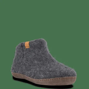 Green Comfort Hjemmesko Med Skindsål>Wool Everest - Antracit Grey