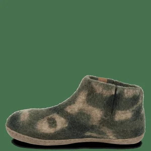 Green Comfort Hjemmesko Med Skindsål>Wool Everest - Mix Olive