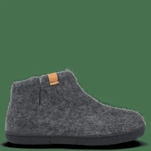 Green Comfort Hjemmesko Med Gummisål>Wool Nepal - Antracit Grey