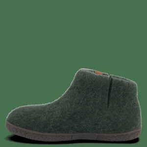 Green Comfort Hjemmesko Med Gummisål>Wool Nepal - Olive